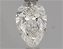 Natural Diamond 0.56 Carats, Pear with  Cut, H Color, IF Clarity and Certified by IGI