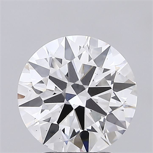 Picture of Lab Grown Diamond 3.15 Carats, Round with Ideal Cut, E Color, VS2 Clarity and Certified by IGI