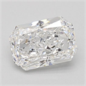 Lab Grown Diamond 0.88 Carats, Radiant with  Cut, D Color, VS1 Clarity and Certified by IGI
