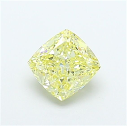Picture of Lab Grown Diamond 1.53 Carats, CUSHION MODIFIED with  Cut, Fancy Light Yellow Color, VS2 Clarity and Certified by IGI