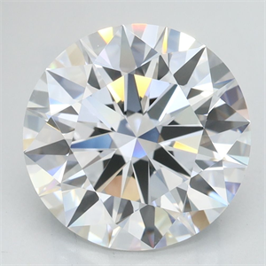 Picture of Lab Grown Diamond 3.78 Carats, Round with Excellent Cut, D Color, VVS1 Clarity and Certified by GIA