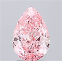 Picture of Lab Grown Diamond 2.09 Carats, Pear with  Cut, Fancy Vivid Pink Color, VS2 Clarity and Certified by IGI