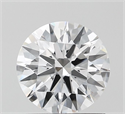 Lab Grown Diamond 1.02 Carats, Round with Excellent Cut, D Color, VVS2 Clarity and Certified by IGI