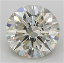 Lab Grown Diamond 3.08 Carats, Round with Excellent Cut, J Color, VS1 Clarity and Certified by IGI