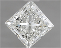 Natural Diamond 0.92 Carats, Princess with  Cut, H Color, VVS2 Clarity and Certified by IGI