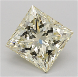 Picture of Lab Grown Diamond 2.08 Carats, Princess with  Cut, Fancy Yellow Color, VS1 Clarity and Certified by IGI