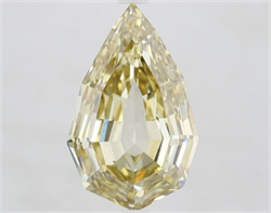 Picture of Lab Grown Diamond 4.81 Carats, Pear with  Cut, Fancy Yellow Color, VS1 Clarity and Certified by IGI