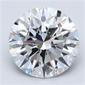 Natural Diamond 2.16 Carats, Round with Excellent Cut, G Color, VVS1 Clarity and Certified by GIA