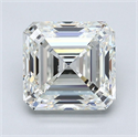 Natural Diamond 3.50 Carats, Asscher with  Cut, I Color, VS1 Clarity and Certified by GIA