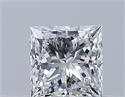 Natural Diamond 0.50 Carats, Princess with  Cut, E Color, VS2 Clarity and Certified by GIA