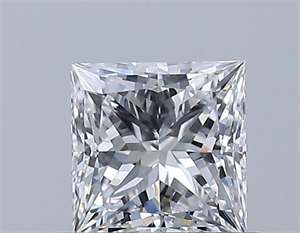 Picture of Natural Diamond 0.50 Carats, Princess with  Cut, E Color, VS2 Clarity and Certified by GIA