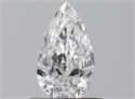 Natural Diamond 0.50 Carats, Pear with  Cut, E Color, SI1 Clarity and Certified by GIA