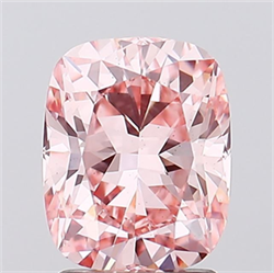 Picture of Lab Grown Diamond 2.09 Carats, CUSHION MODIFIED with  Cut, Fancy Intense Pink Color, VS2 Clarity and Certified by IGI
