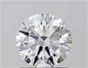 Lab Grown Diamond 1.09 Carats, Round with Ideal Cut, D Color, VS1 Clarity and Certified by IGI