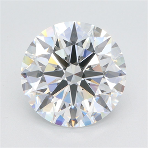 Picture of Lab Grown Diamond 3.79 Carats, Round with Excellent Cut, E Color, VVS1 Clarity and Certified by GIA