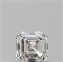 Natural Diamond 0.51 Carats, Asscher with  Cut, H Color, SI1 Clarity and Certified by GIA