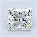 Natural Diamond 3.03 Carats, Princess with  Cut, I Color, VS2 Clarity and Certified by GIA