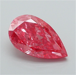 Picture of Lab Grown Diamond 1.81 Carats, Pear with  Cut, Fancy Vivid Pink Color, VS1 Clarity and Certified by IGI
