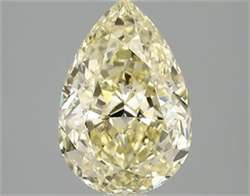 Picture of Lab Grown Diamond 2.09 Carats, Pear with  Cut, Fancy Vivid Yellow Color, VS2 Clarity and Certified by IGI