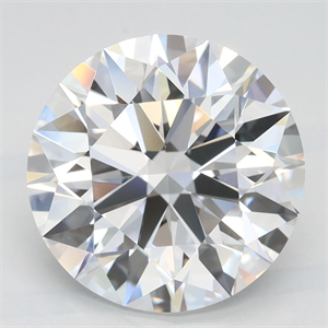 Picture of Lab Grown Diamond 3.50 Carats, Round with Excellent Cut, D Color, IF Clarity and Certified by GIA