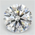 Lab Grown Diamond 2.51 Carats, Round with Ideal Cut, D Color, IF Clarity and Certified by IGI