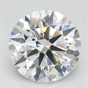 Picture of Lab Grown Diamond 2.51 Carats, Round with Ideal Cut, D Color, IF Clarity and Certified by IGI