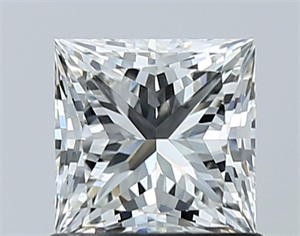 Picture of Natural Diamond 1.02 Carats, Princess with  Cut, H Color, VS1 Clarity and Certified by GIA