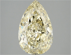 Picture of Lab Grown Diamond 3.08 Carats, Pear with  Cut, Fancy Intense Yellow Color, VS1 Clarity and Certified by IGI