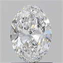 Natural Diamond 1.00 Carats, Oval with  Cut, D Color, VVS1 Clarity and Certified by GIA