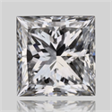 Natural Diamond 0.35 Carats, Princess with  Cut, D Color, VS2 Clarity and Certified by GIA