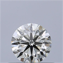 Natural Diamond 0.50 Carats, Round with Excellent Cut, H Color, VS2 Clarity and Certified by IGI