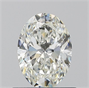 Natural Diamond 0.70 Carats, Oval with  Cut, H Color, VVS2 Clarity and Certified by GIA