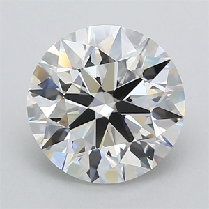 Picture of Lab Grown Diamond 4.07 Carats, Round with Ideal Cut, D Color, VVS1 Clarity and Certified by IGI