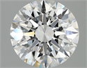 Lab Grown Diamond 2.54 Carats, Round with Ideal Cut, D Color, VVS2 Clarity and Certified by IGI