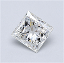 Natural Diamond 0.62 Carats, Princess with  Cut, G Color, VVS2 Clarity and Certified by GIA