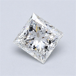 Picture of Natural Diamond 0.62 Carats, Princess with  Cut, G Color, VVS2 Clarity and Certified by GIA
