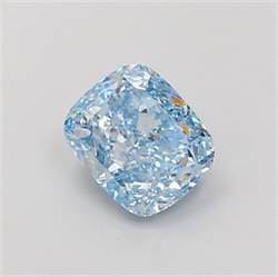 Picture of Lab Grown Diamond 2.27 Carats, CUSHION MODIFIED with  Cut, Fancy Vivid Blue Color, VVS1 Clarity and Certified by IGI