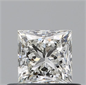 Natural Diamond 0.50 Carats, Princess with  Cut, I Color, VVS1 Clarity and Certified by GIA