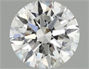 Lab Grown Diamond 1.38 Carats, Round with Ideal Cut, F Color, VS1 Clarity and Certified by IGI