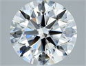 Natural Diamond 2.50 Carats, Round with Excellent Cut, H Color, VS2 Clarity and Certified by GIA