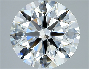 Picture of Natural Diamond 2.50 Carats, Round with Excellent Cut, H Color, VS2 Clarity and Certified by GIA