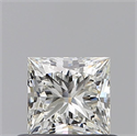 Natural Diamond 0.52 Carats, Princess with  Cut, J Color, VVS1 Clarity and Certified by GIA