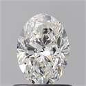 Natural Diamond 0.70 Carats, Oval with  Cut, G Color, VS1 Clarity and Certified by GIA