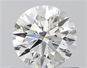Natural Diamond 0.58 Carats, Round with Excellent Cut, H Color, VS2 Clarity and Certified by GIA