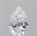 Natural Diamond 0.65 Carats, Pear with  Cut, D Color, SI1 Clarity and Certified by GIA