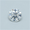 Natural Diamond 0.40 Carats, Round with Excellent Cut, F Color, SI2 Clarity and Certified by GIA
