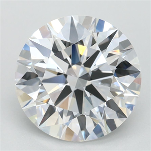 Picture of Lab Grown Diamond 2.50 Carats, Round with Ideal Cut, D Color, VVS1 Clarity and Certified by IGI