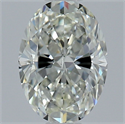 Natural Diamond 0.90 Carats, Oval with  Cut, J Color, SI2 Clarity and Certified by GIA