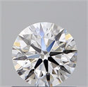 Natural Diamond 0.75 Carats, Round with Excellent Cut, D Color, VS2 Clarity and Certified by GIA