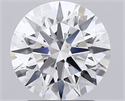 Lab Grown Diamond 2.09 Carats, Round with Excellent Cut, D Color, VVS2 Clarity and Certified by GIA